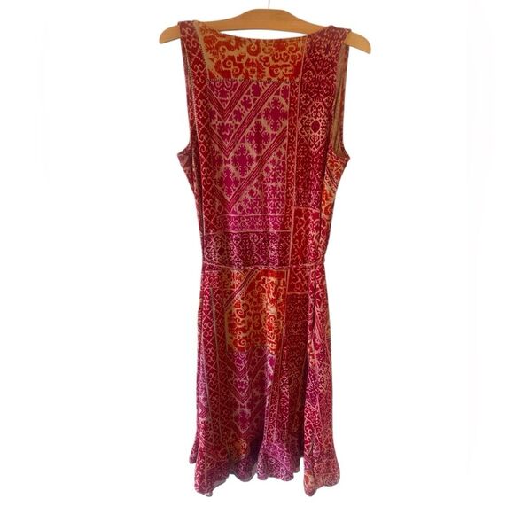 Lauren Ralph Lauren Fuchsia Faux Wrap Dress Boho Ruffle Sleeveless Women’s XL - Picture 6 of 9